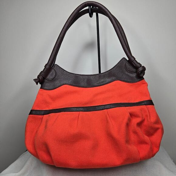 SIMPLY VERA Vera Wang Orange and Brown Women's Handbag - Picture 1 of 12